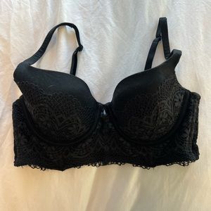 Victoria’s Secret Black Lace Bustier 34D